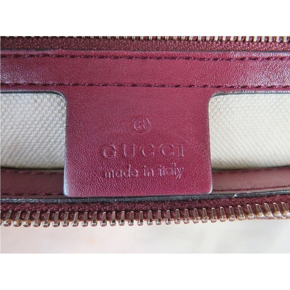 Gucci Burgundy Embossed Shoulder Bag - Picture 10 of 13